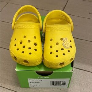 CROCS Kids Sunflower Yellow Classic Clogs
